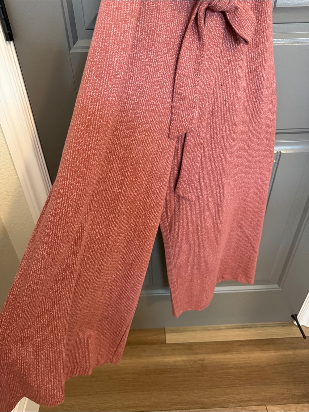 GAP Rust Tie-Waist Sleeveless Jumpsuit - Picture 2 of 4